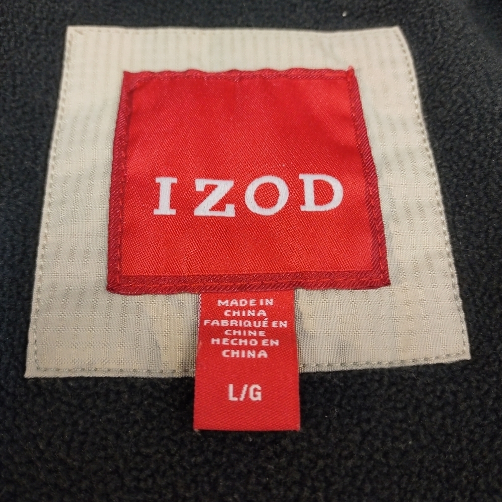 IZOD Vest Men's Tan/Beige Color Fleece lined Jacket Vest Size Large - Picture 6 of 7